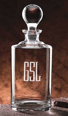 Monogrammed Uptown Decanter